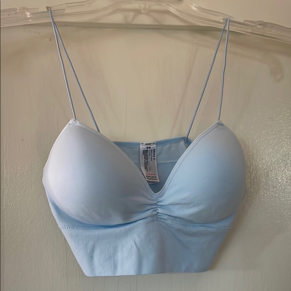 Light Blue Spaghetti Strap Bralette
